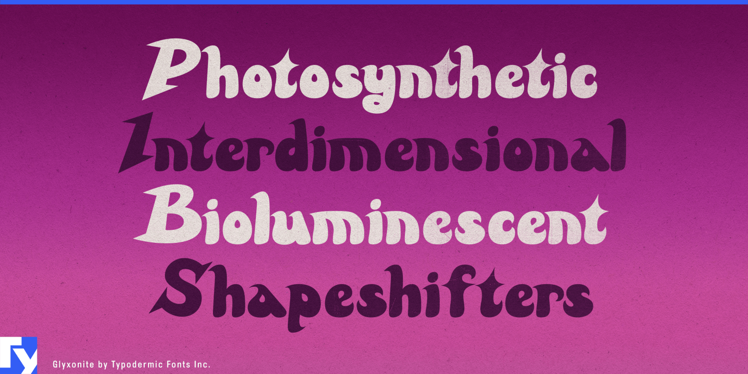 Glyxonite Font Poster #1