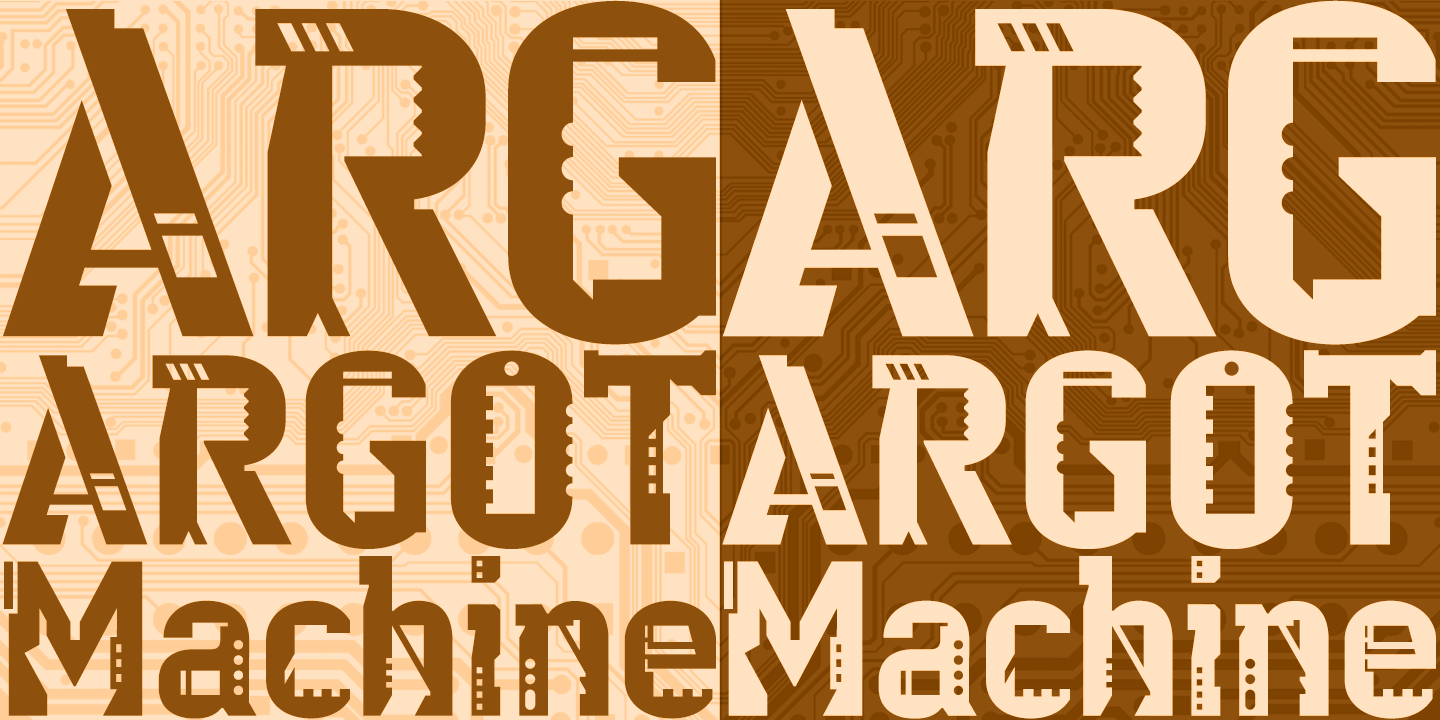 Argot Machine Font Poster #1