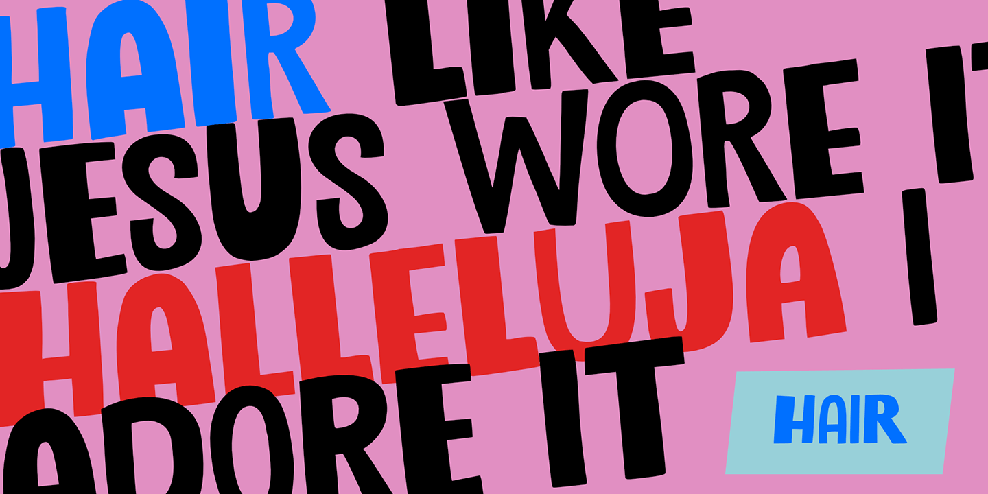 Holistic Haircut Font Poster #1