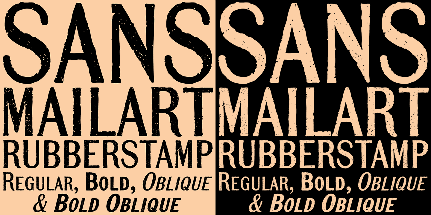 Mailart Rubberstamp Sans Font Poster #1