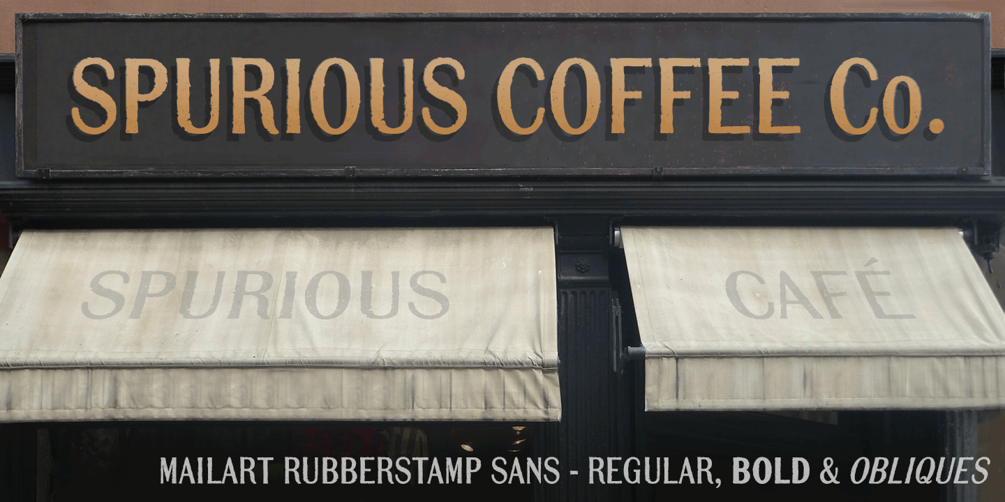 Mailart Rubberstamp Sans Font Poster #1