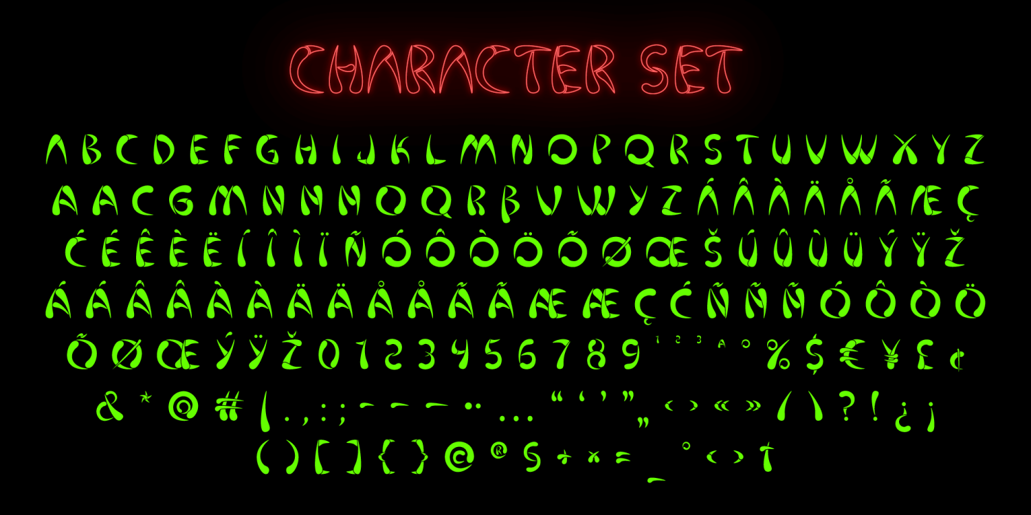 Alien UFO Font Poster #1