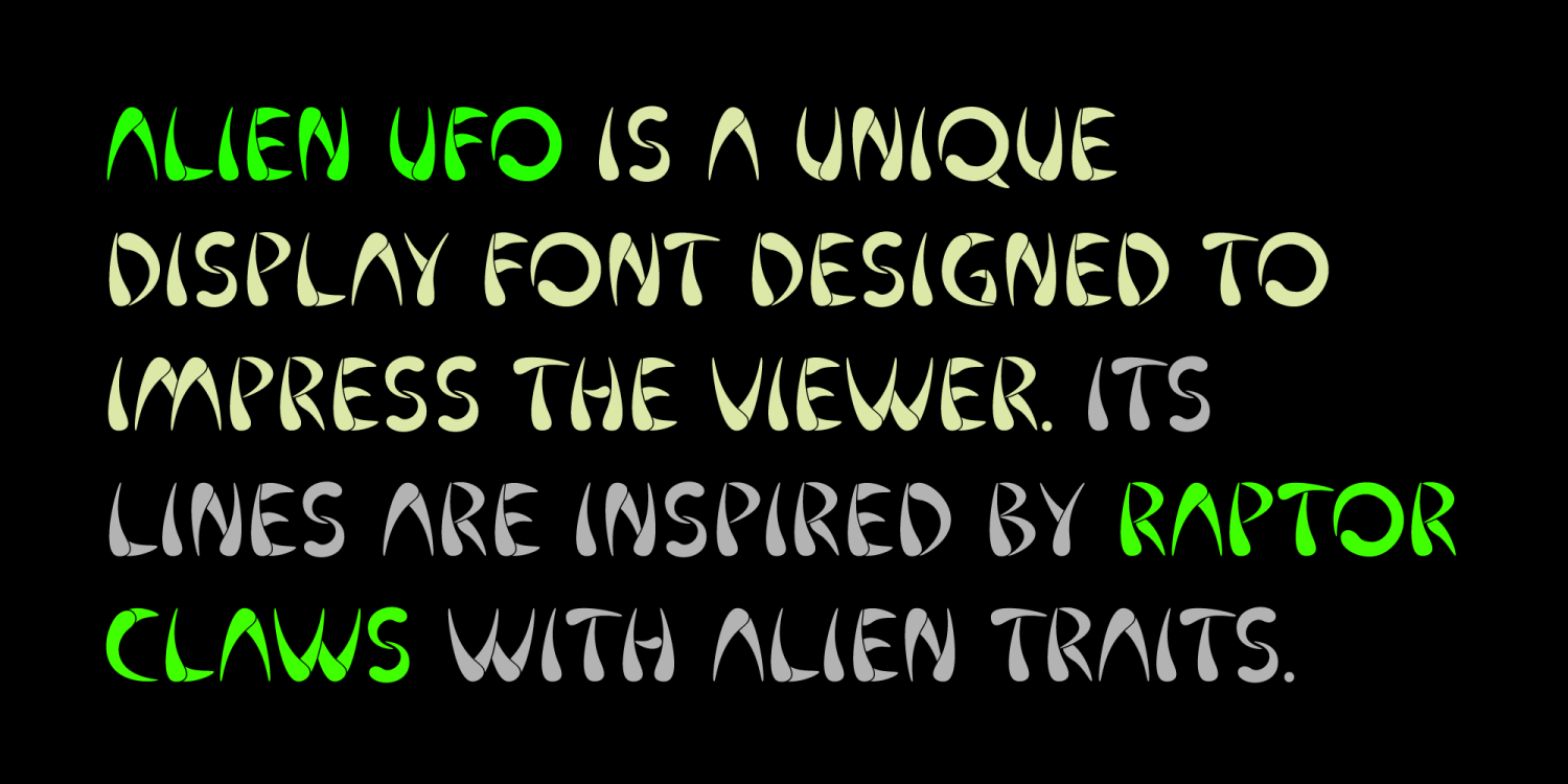 Alien UFO Font Poster #1