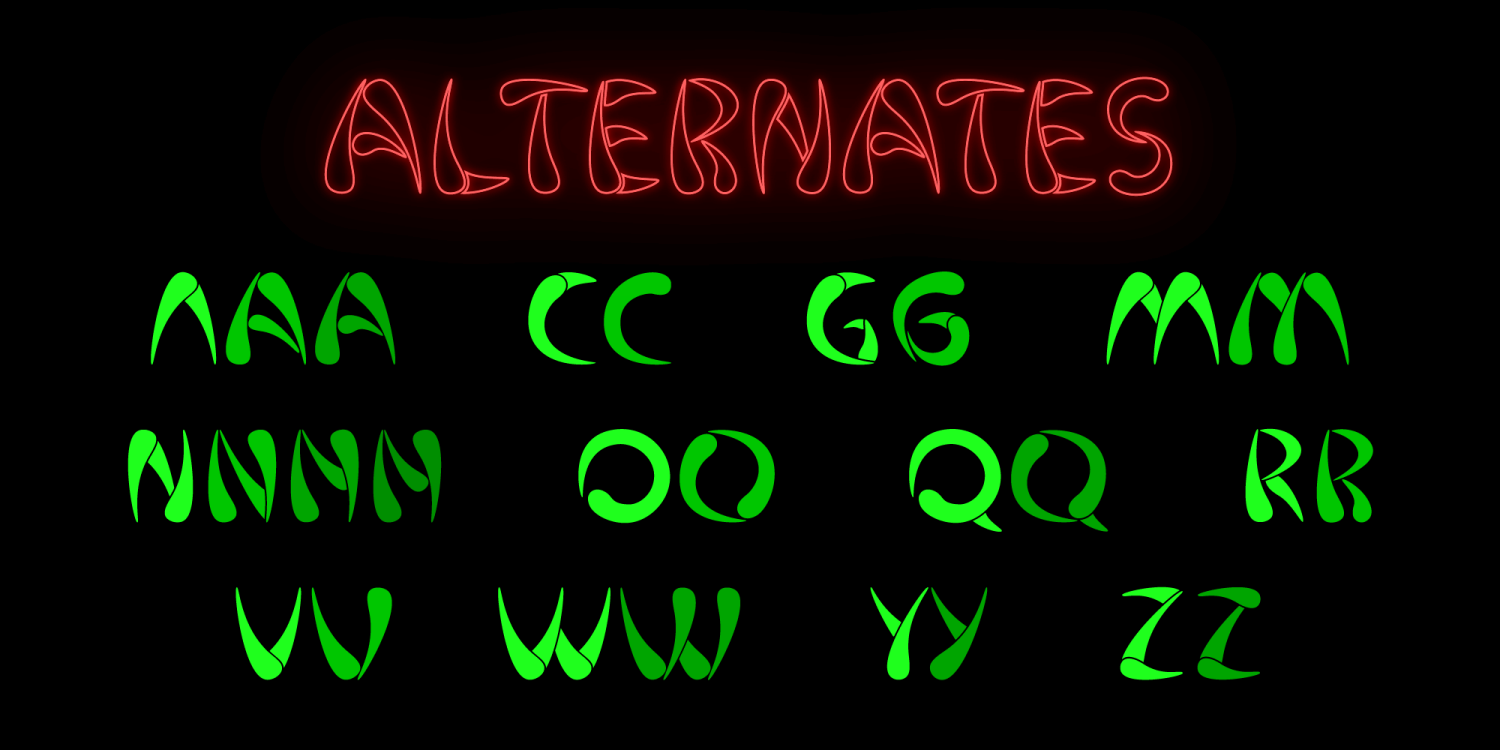Alien UFO Font Poster #1