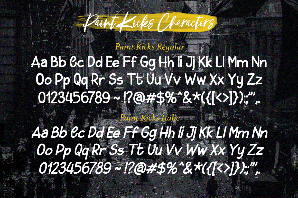 Paint Kicks Font Poster #1