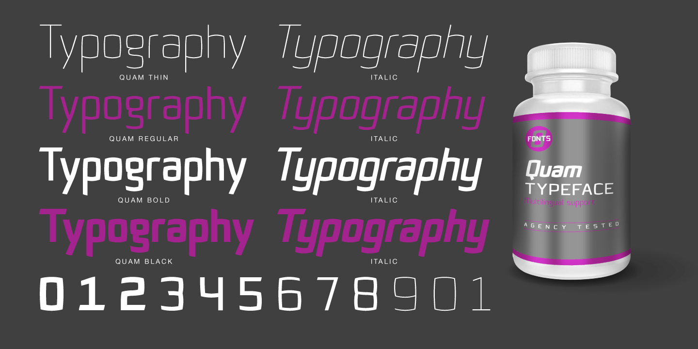Quam Font Poster #1