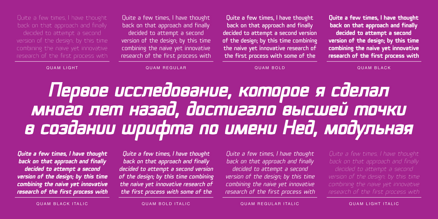 Quam Font Poster #1