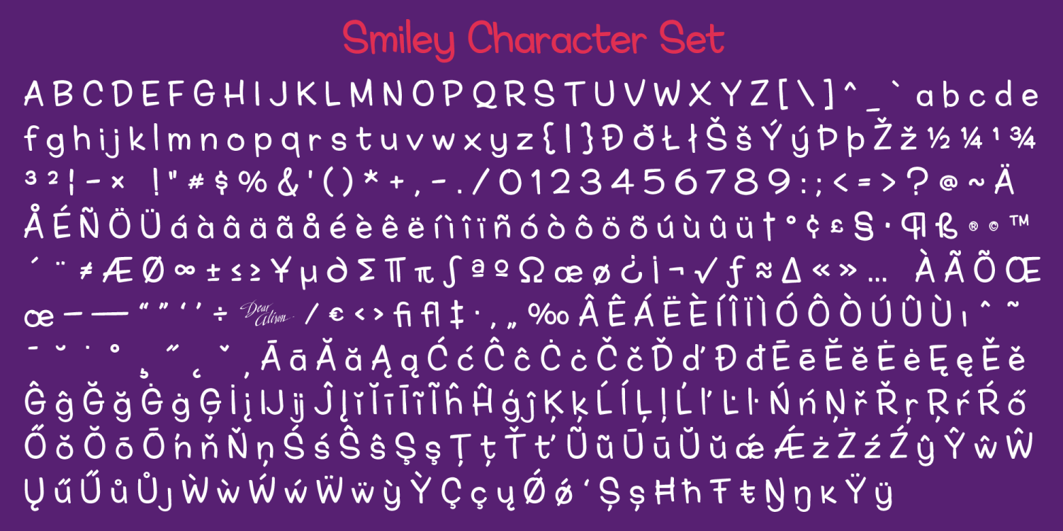 Smiley Font Poster #1