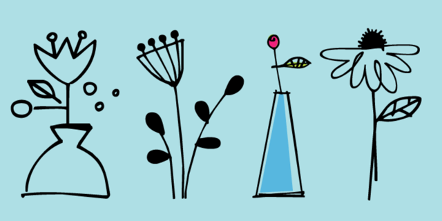 Flower Doodles Font Poster #1