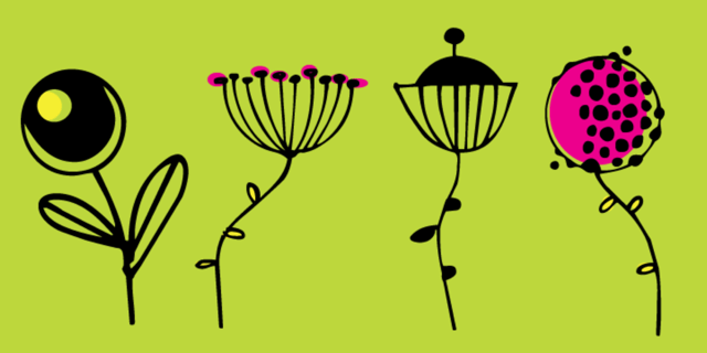 Flower Doodles Font Poster #1