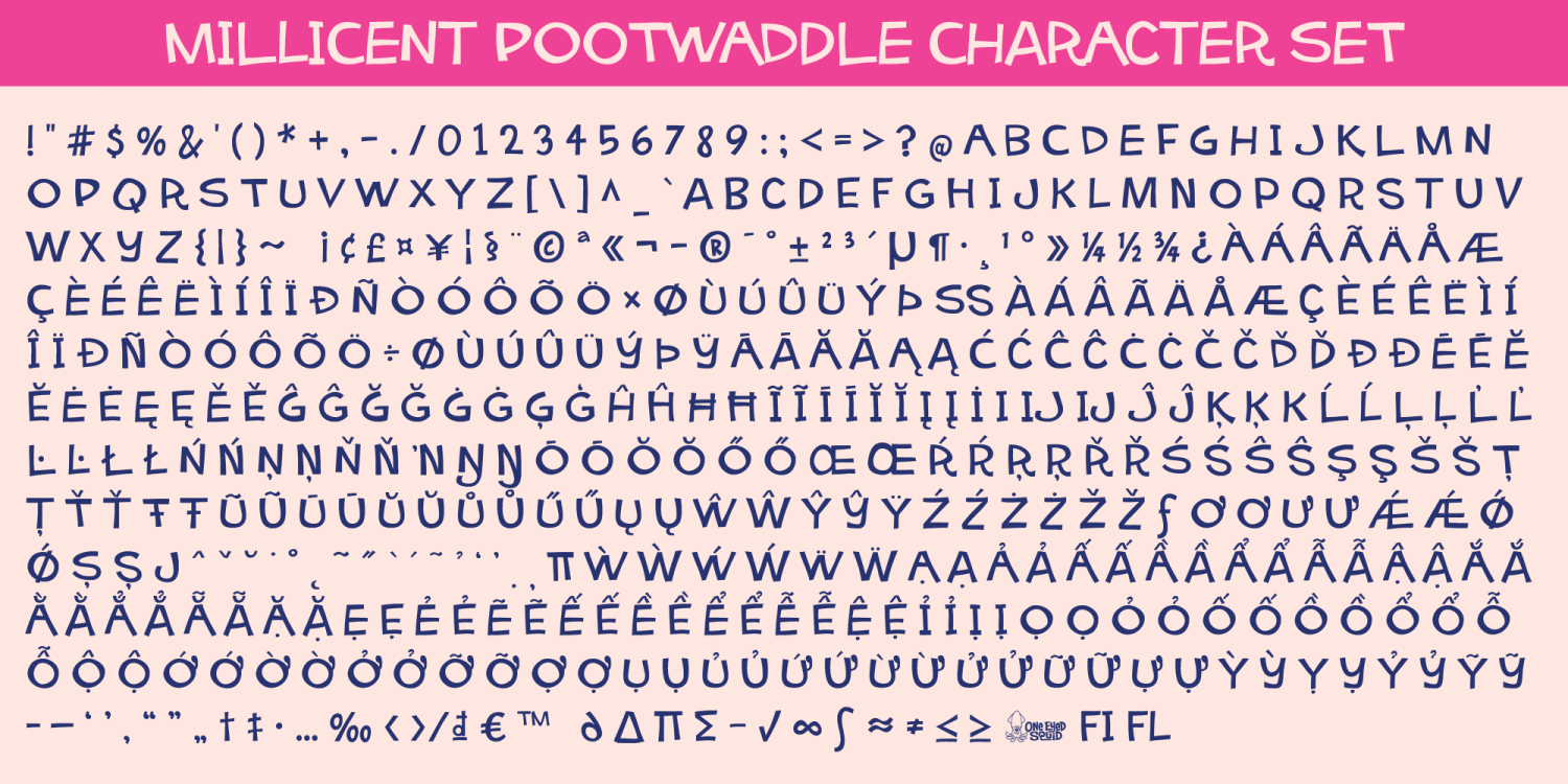 Millicent Pootwaddle Font Poster #1