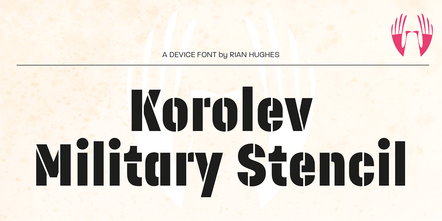 Korolev Military Stencil Font Poster #1