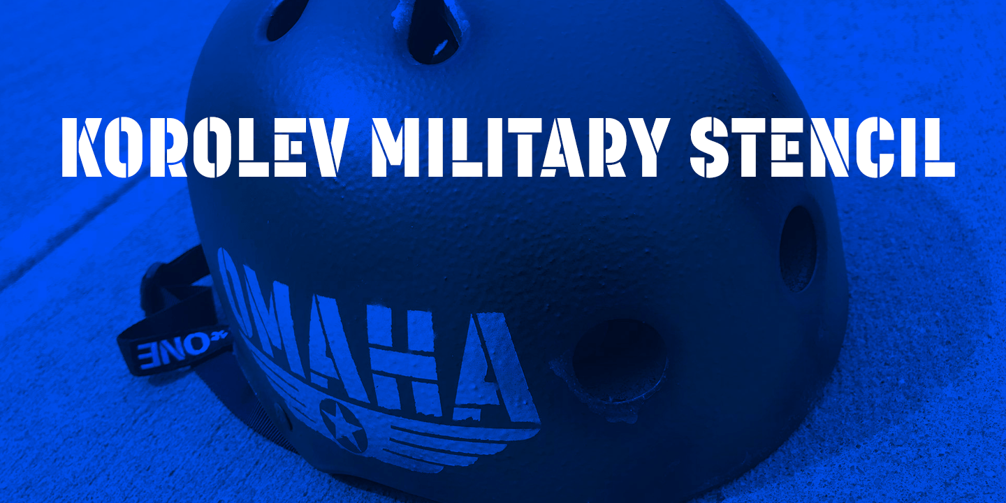 Korolev Military Stencil Font Poster #1