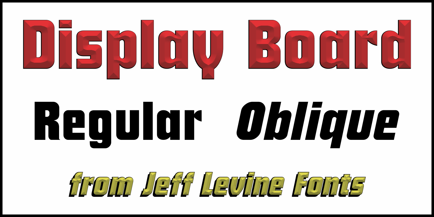 Display Board Font Poster #1