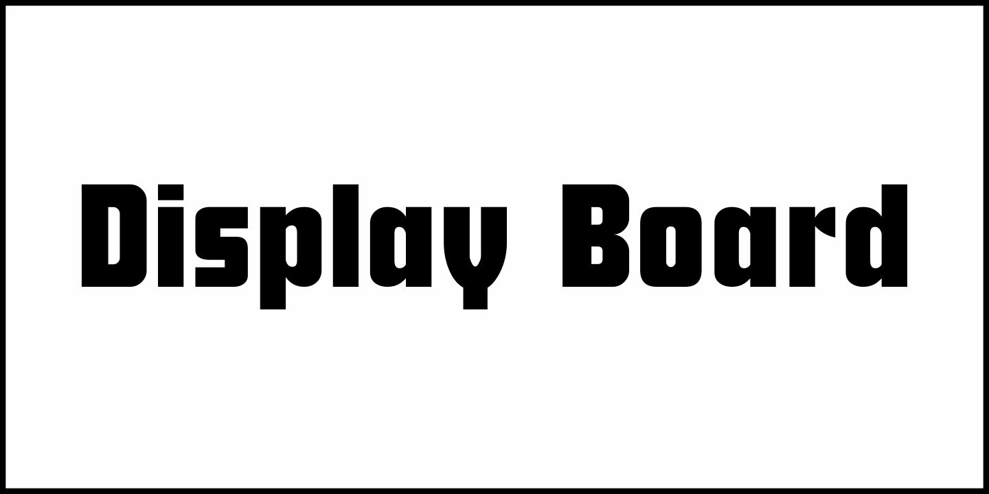 Display Board Font Poster #2
