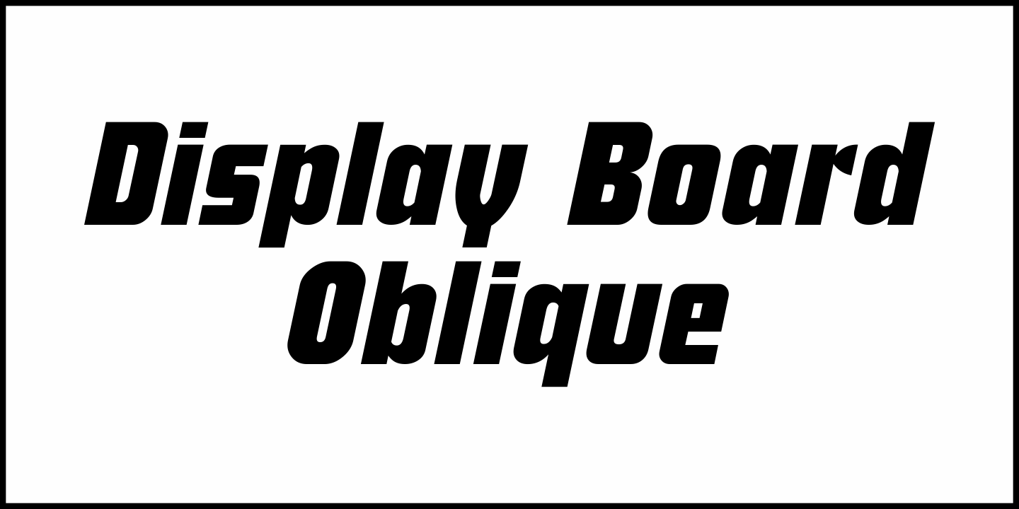 Display Board Font Poster #4