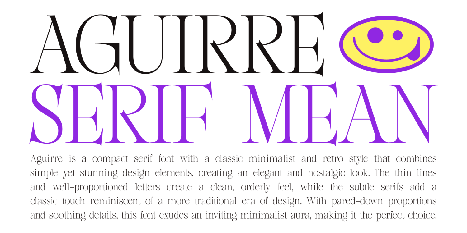 Aguirre Font Poster #1