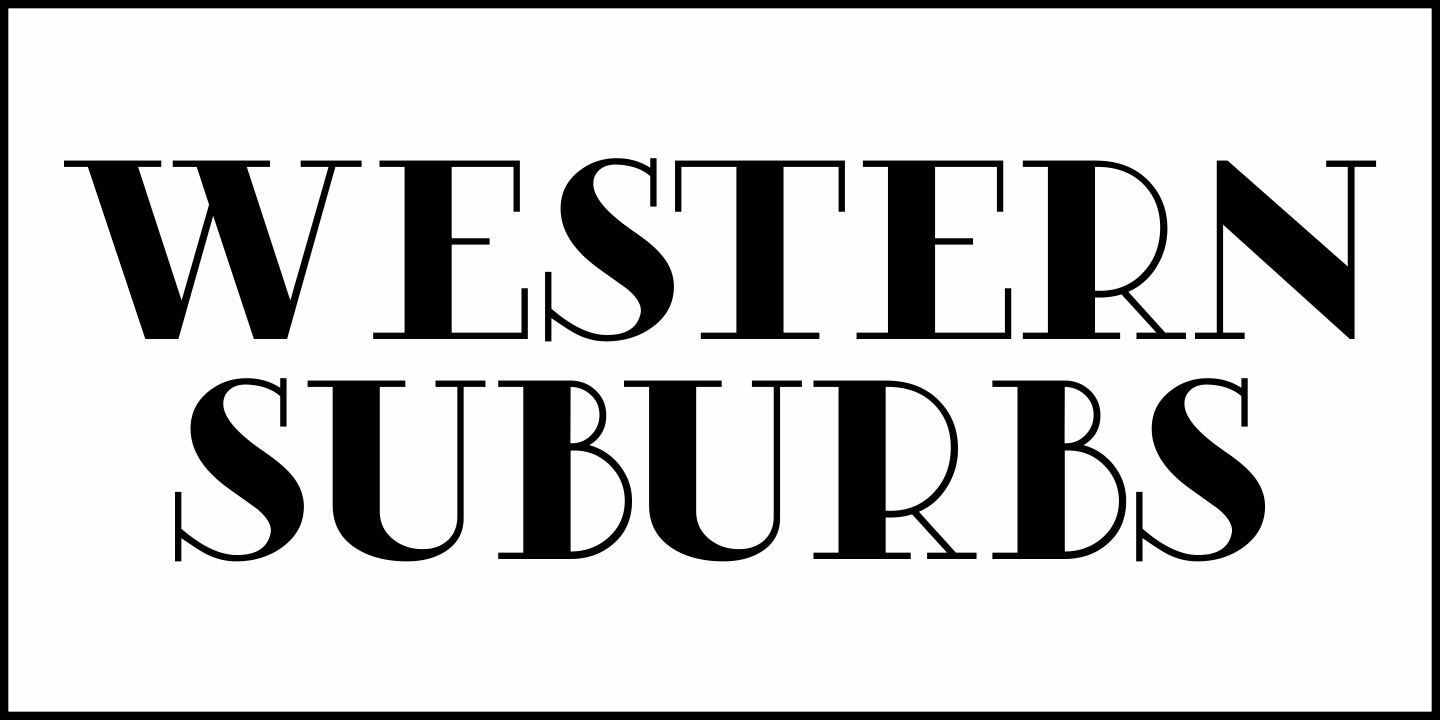Western Suburbs Font Poster #2