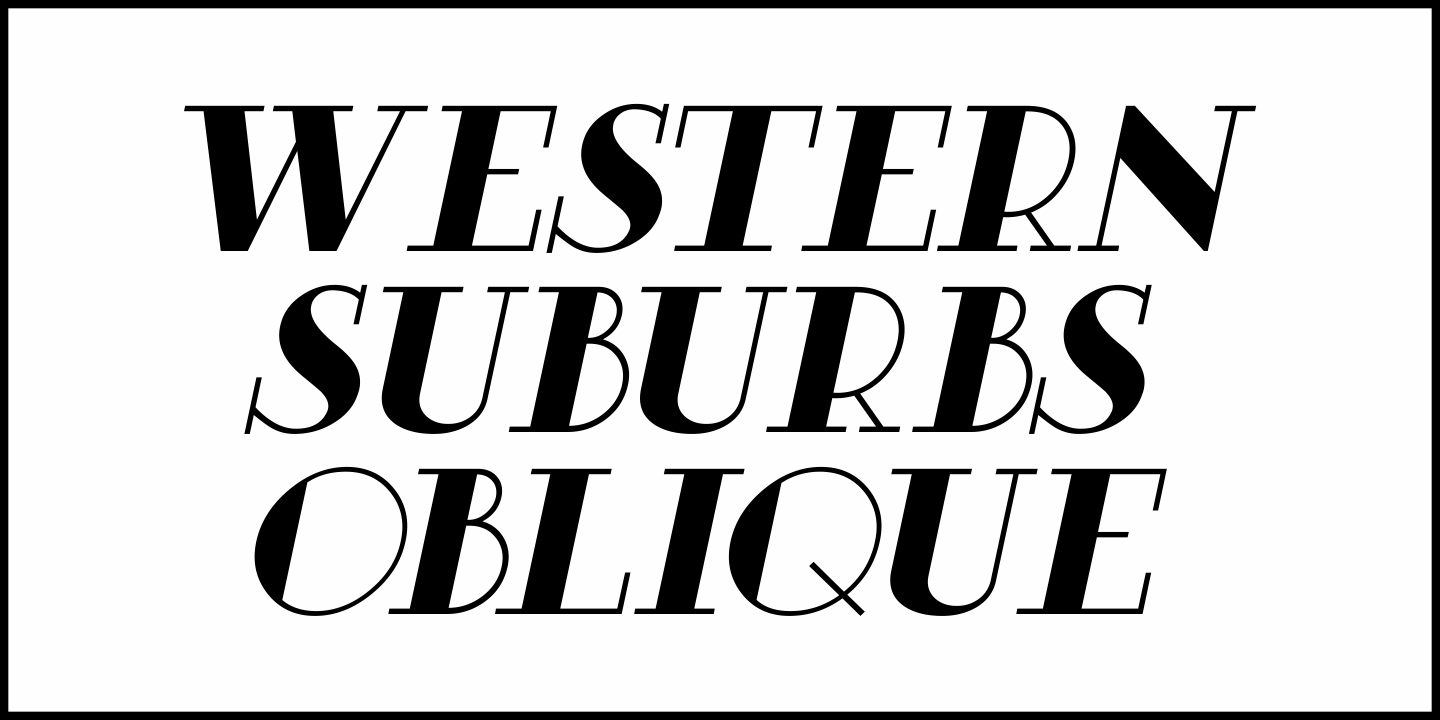 Western Suburbs Font Poster #4