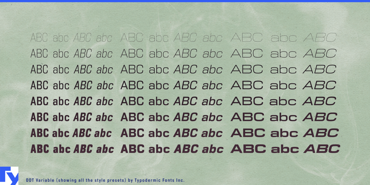 DDT Variable Font Poster #1
