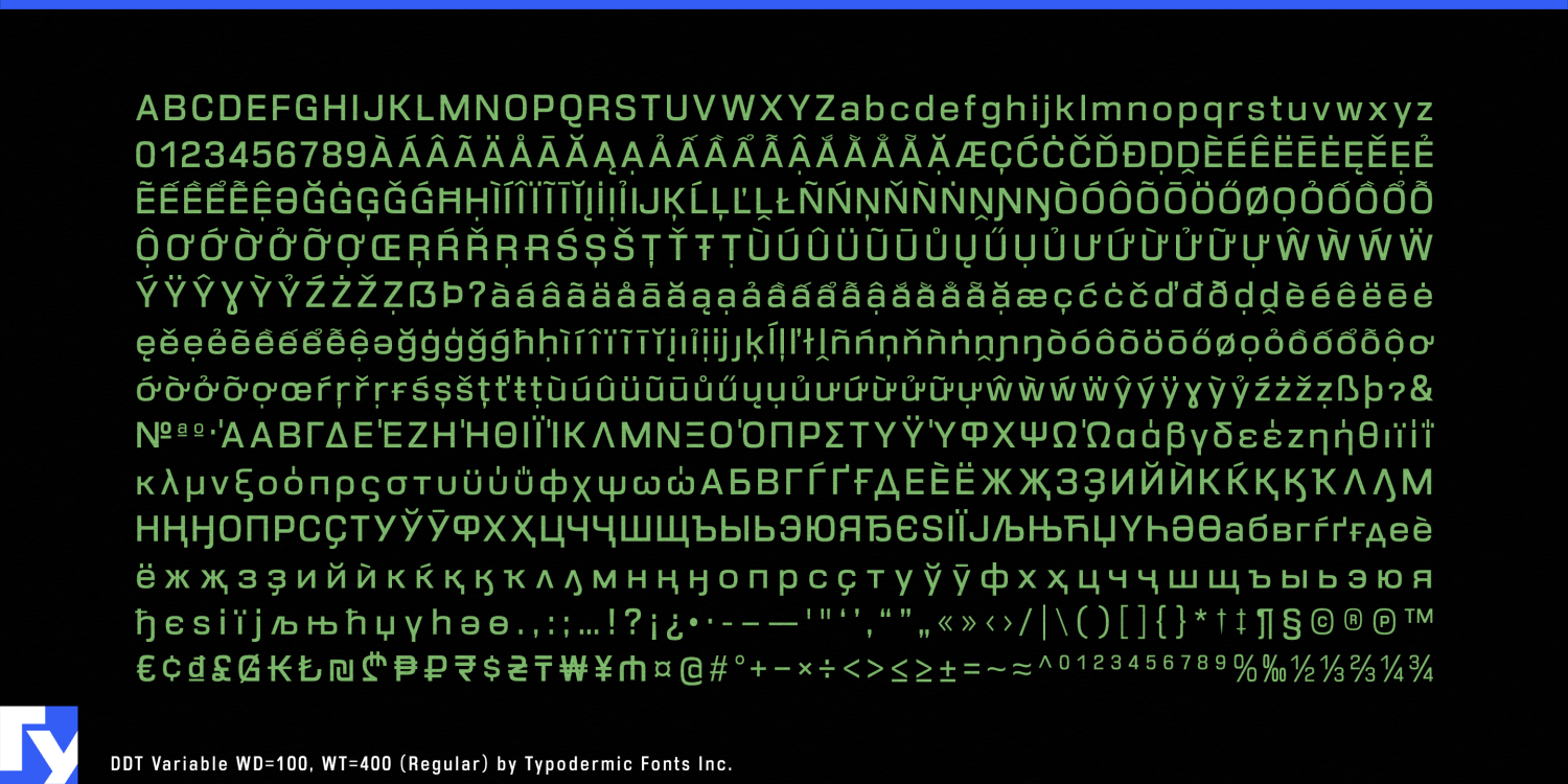 DDT Variable Font Poster #1