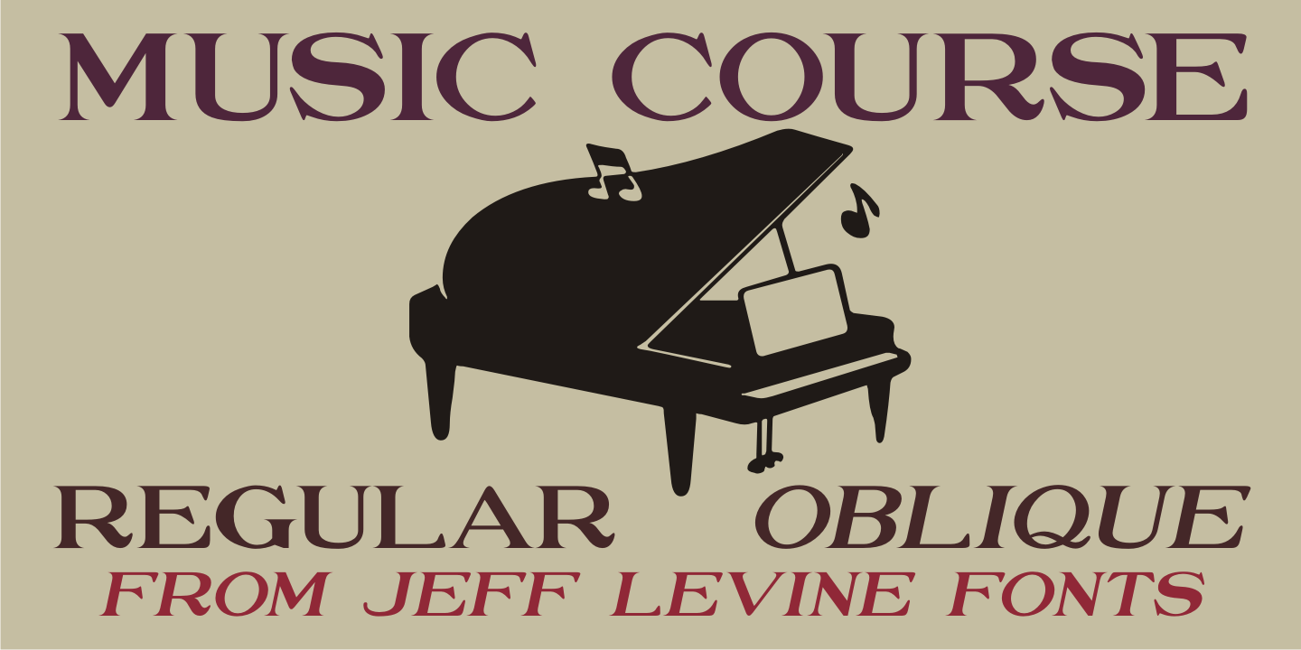 Music Course Font Family Poster