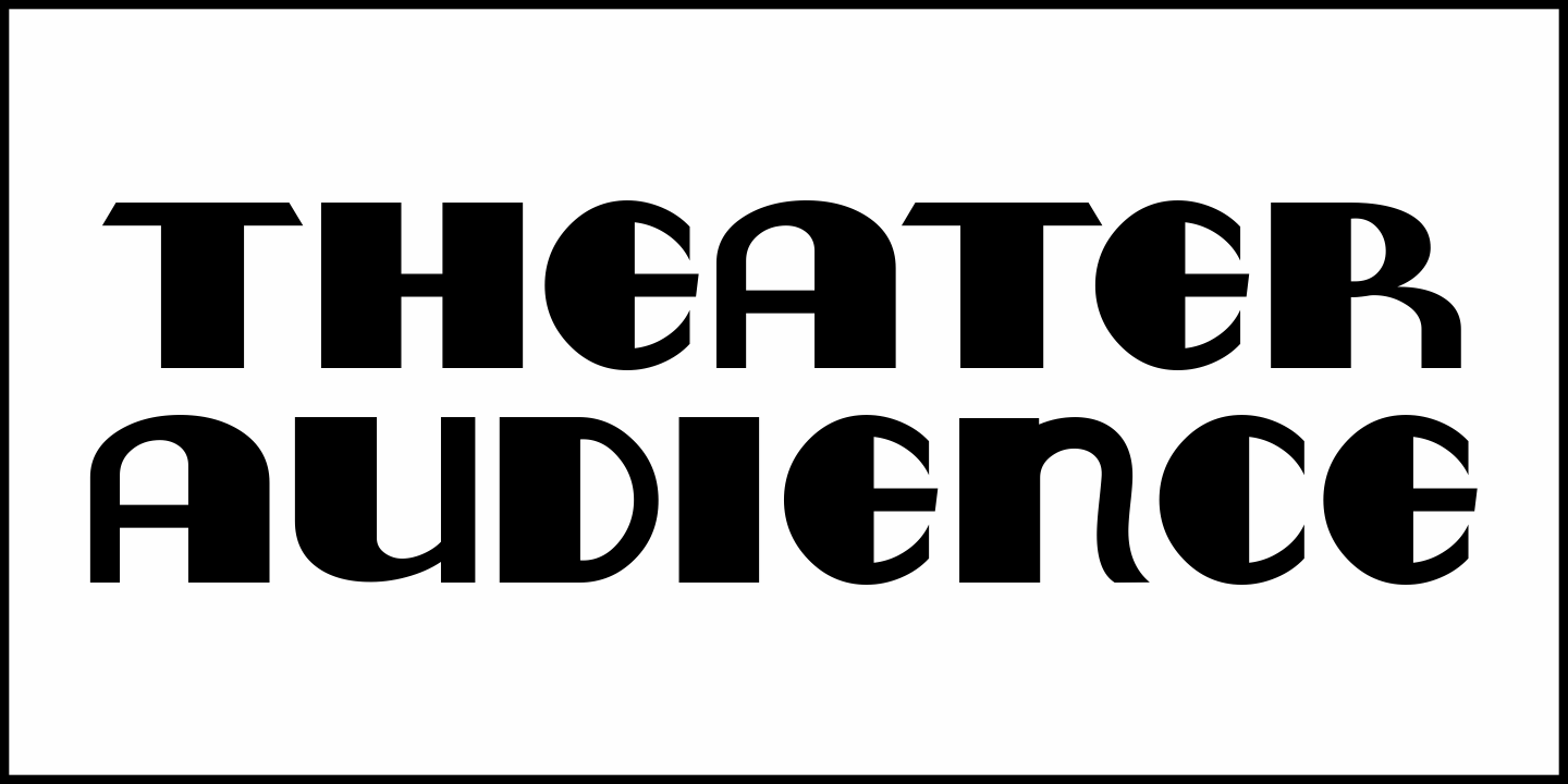 Theater Audience Font Poster #1