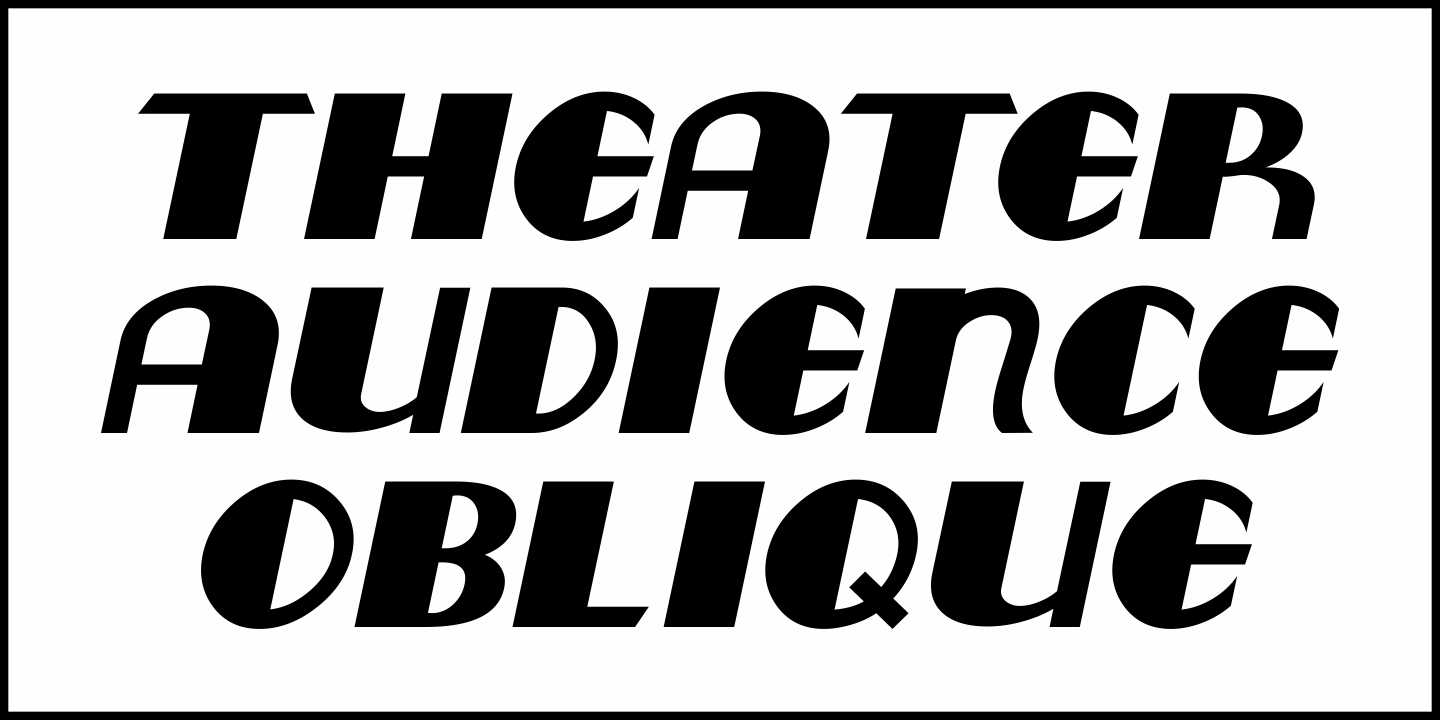 Theater Audience Font Poster #1