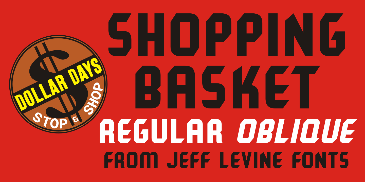 Shopping Basket Font Family Poster