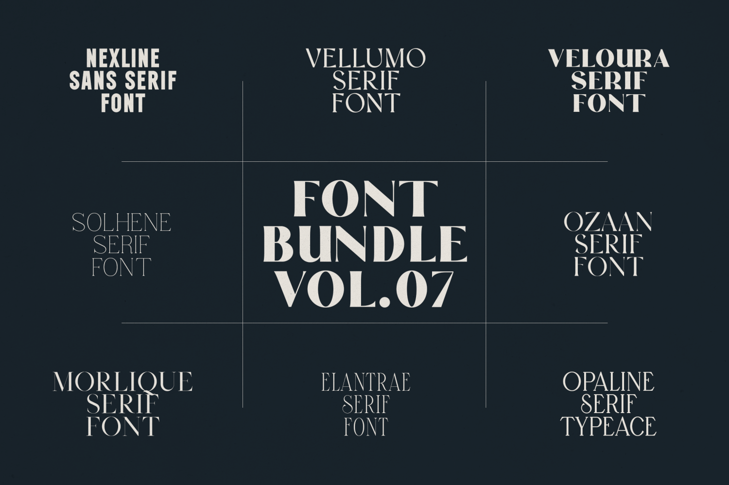 Font Bundle Vol. 07 - 8 Premium Fonts Font Poster #1