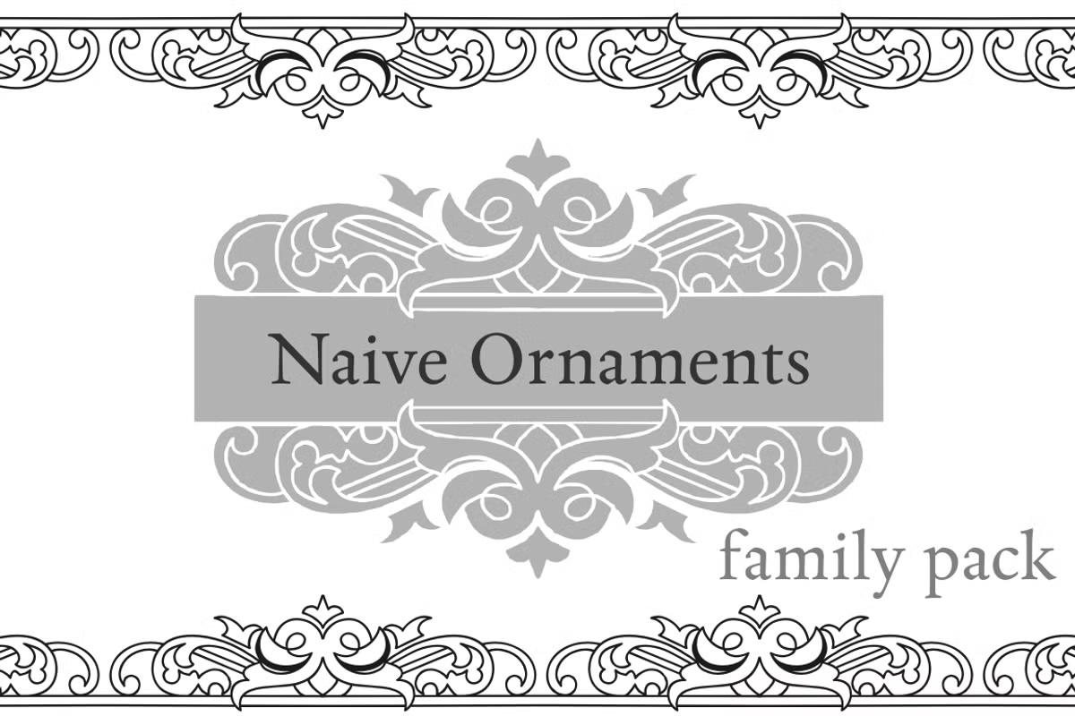 Naive Ornaments Font Family Poster