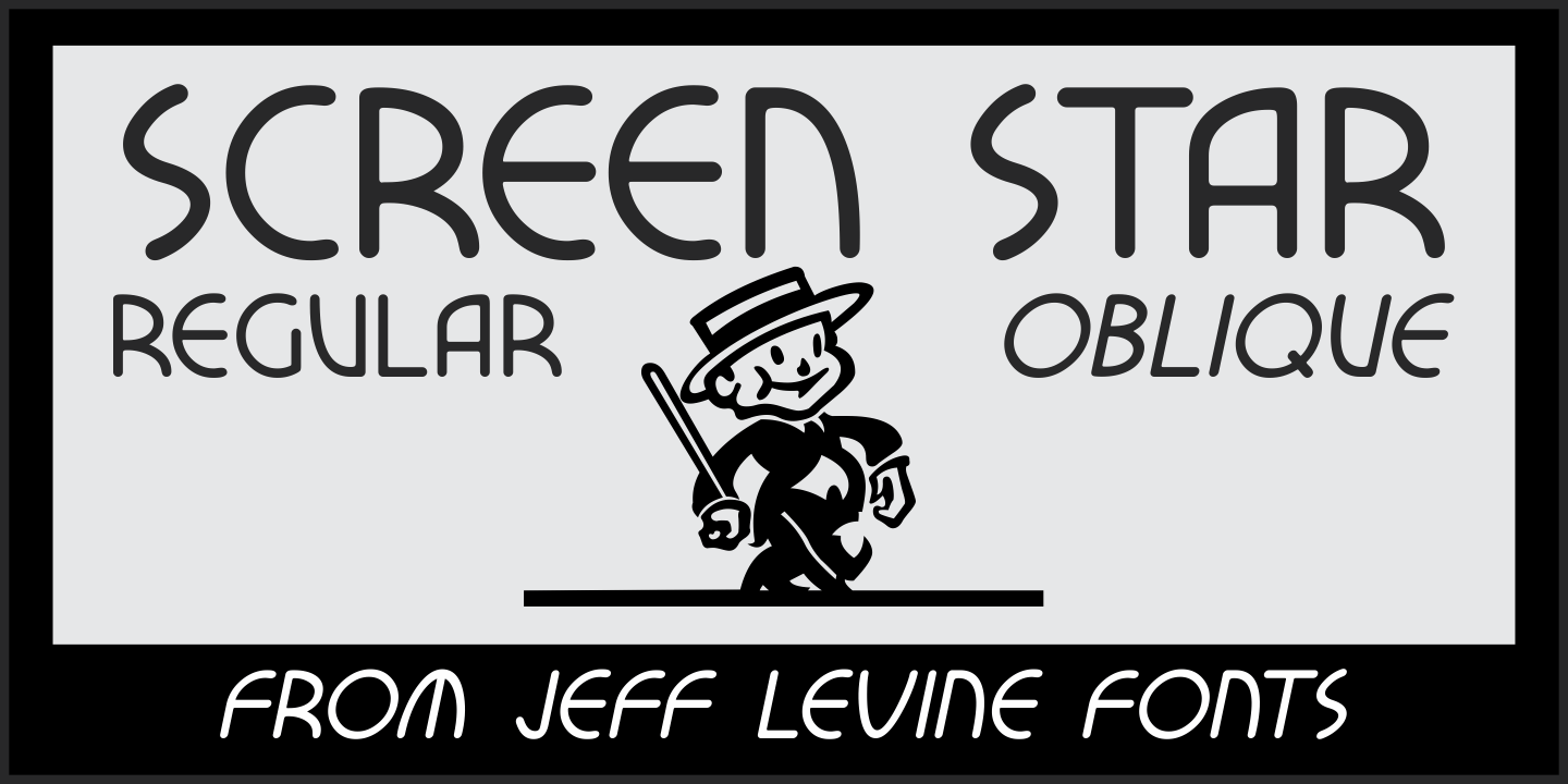 Screen Star Font Family Poster