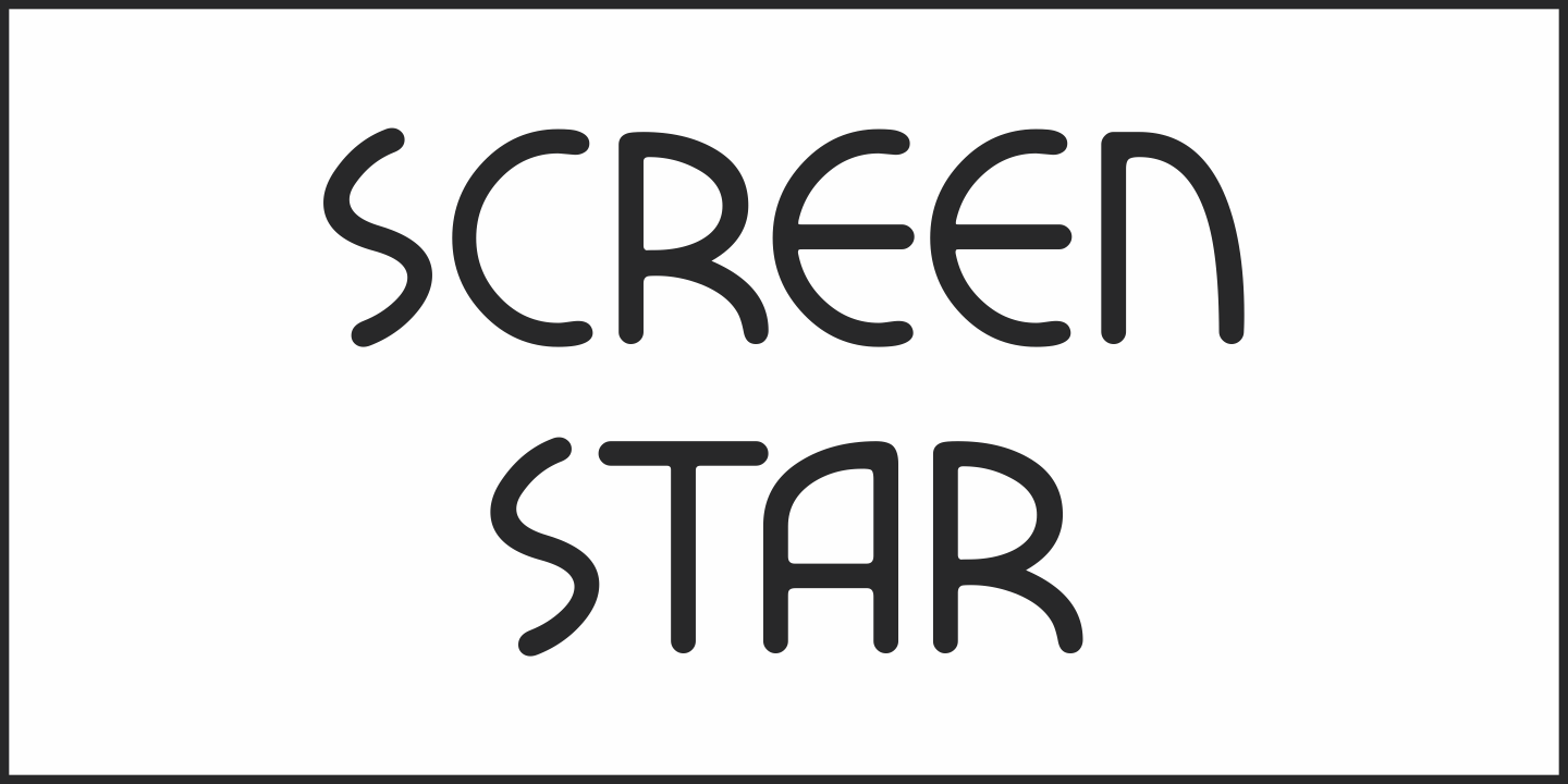 Screen Star Font Poster #2