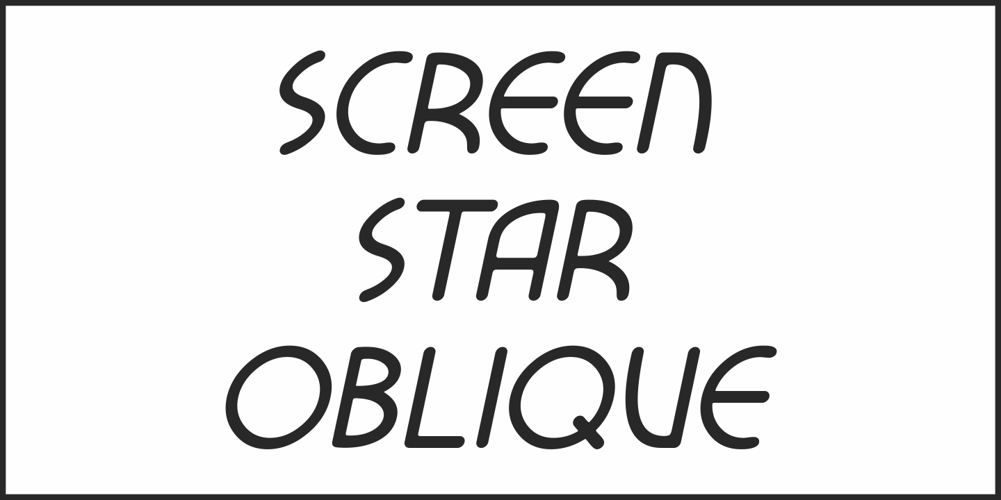 Screen Star Font Poster #4
