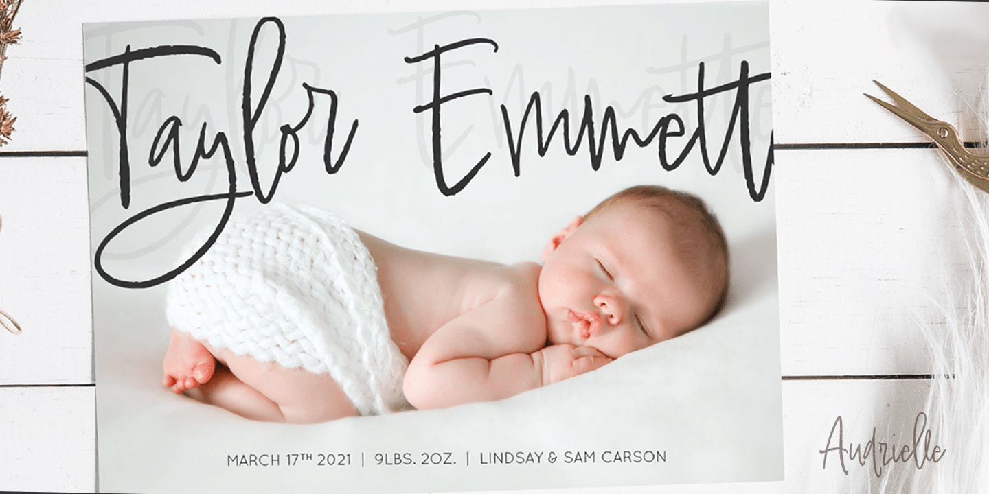 Audrielle Pro Font Family - Poster #3