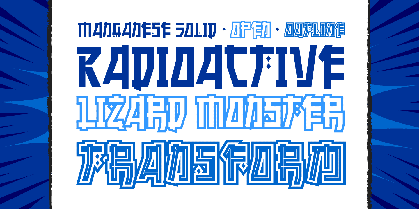 Manganese Font Poster #1