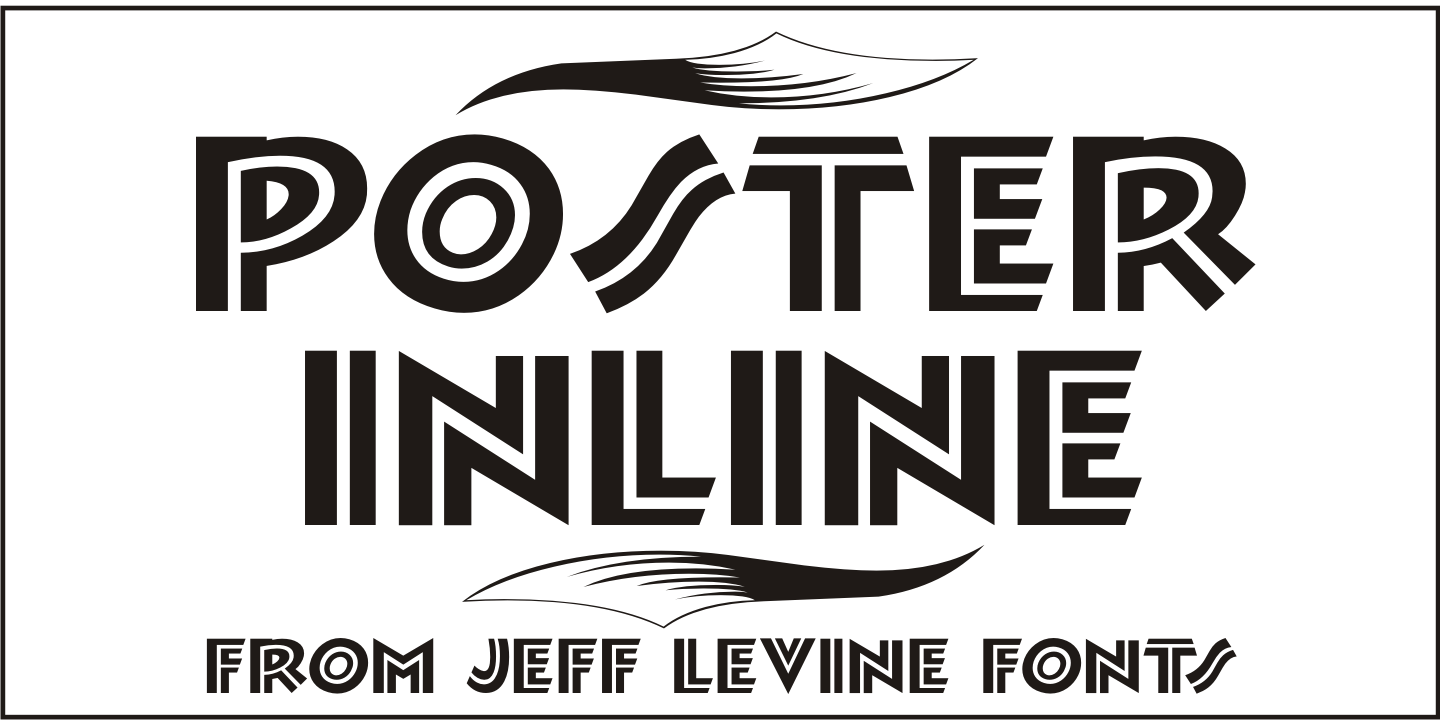 Poster Inline Font Poster #1