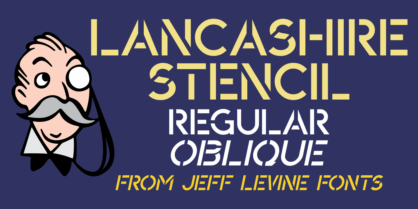 Lancashire Stencil Font Poster #1