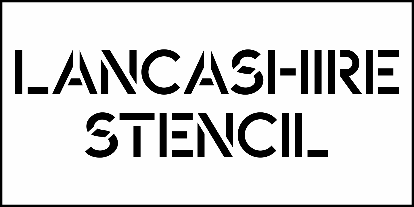 Lancashire Stencil Font Poster #2