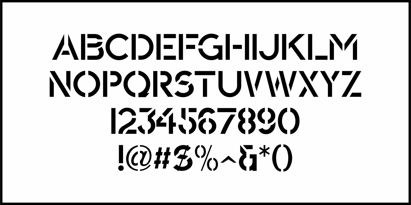Lancashire Stencil Font Poster #3