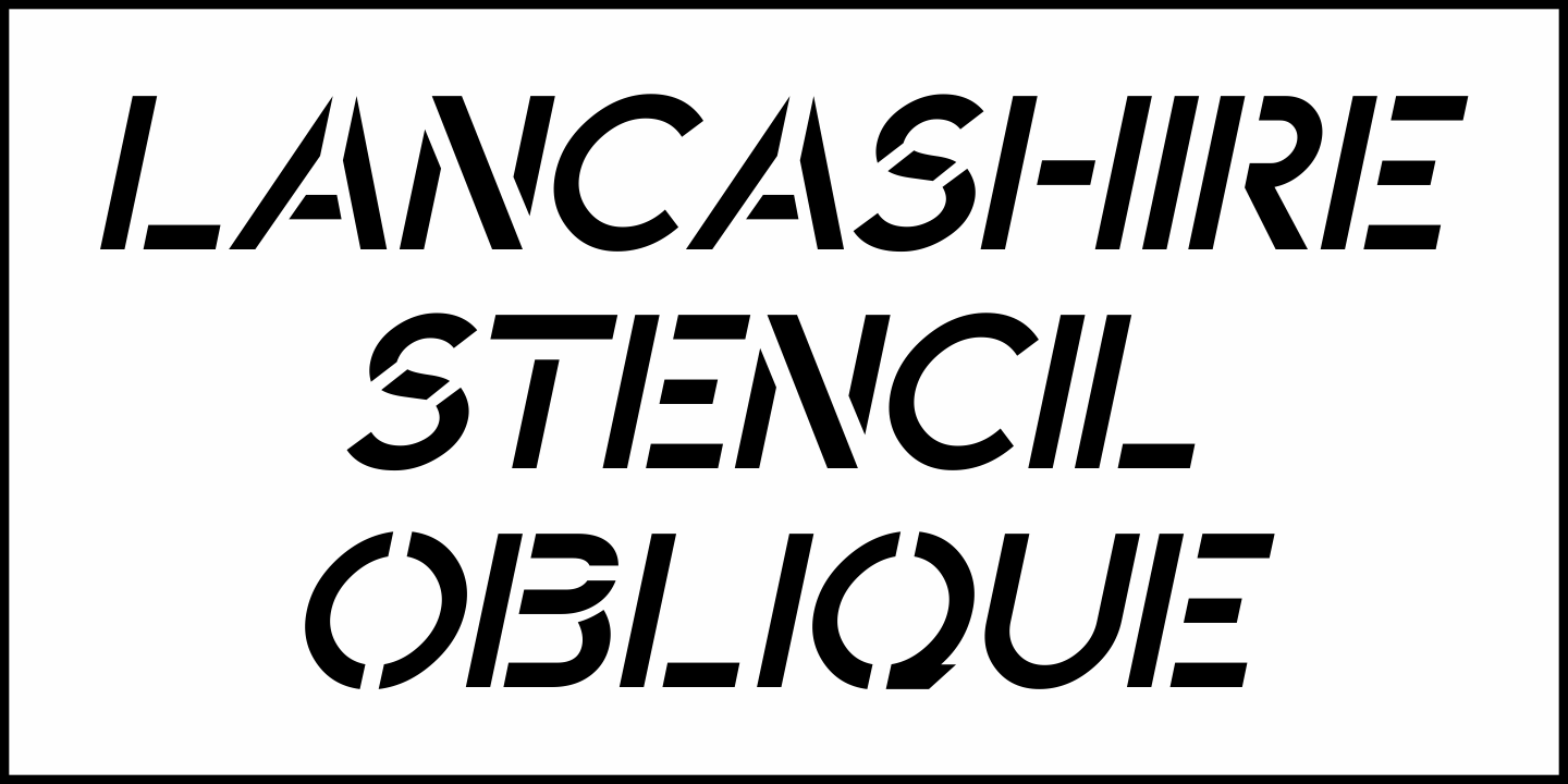 Lancashire Stencil Font Poster #4