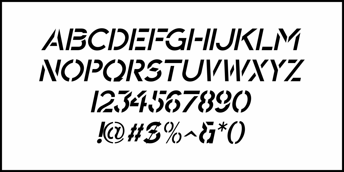 Lancashire Stencil Font Poster #5