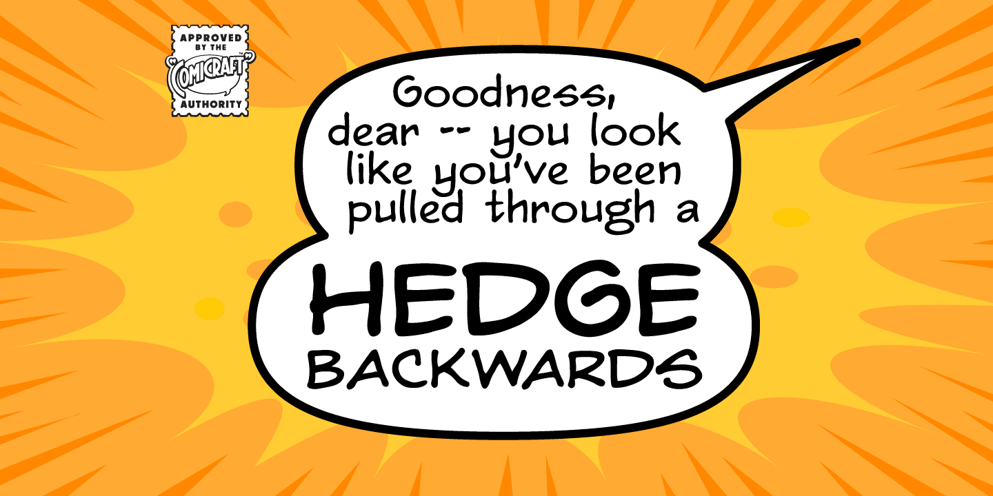 Hedge Backwards Font Poster #1