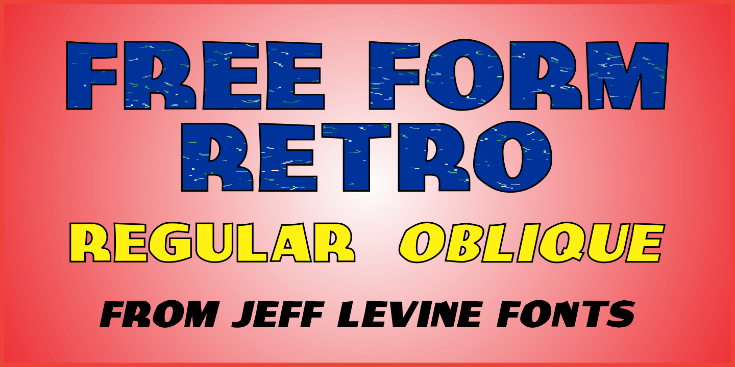Free Form Retro Font Poster #1