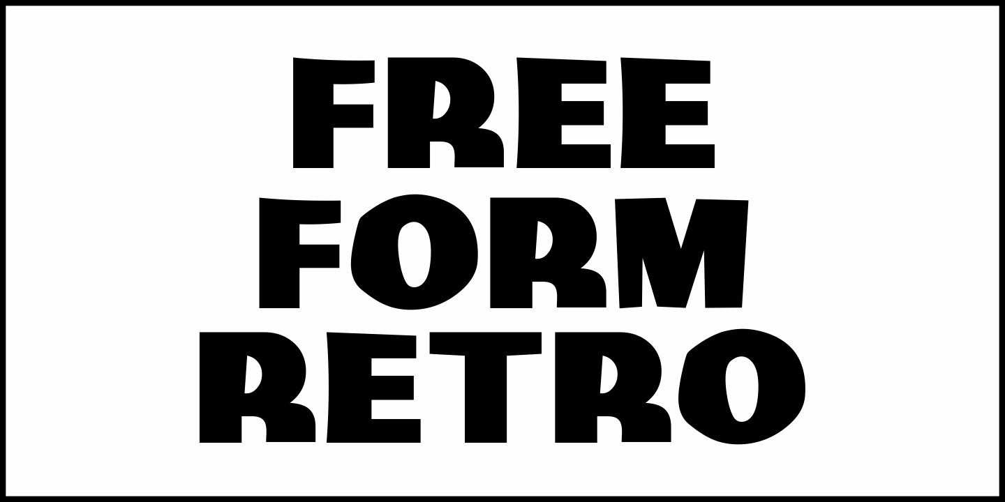 Free Form Retro Font Poster #1