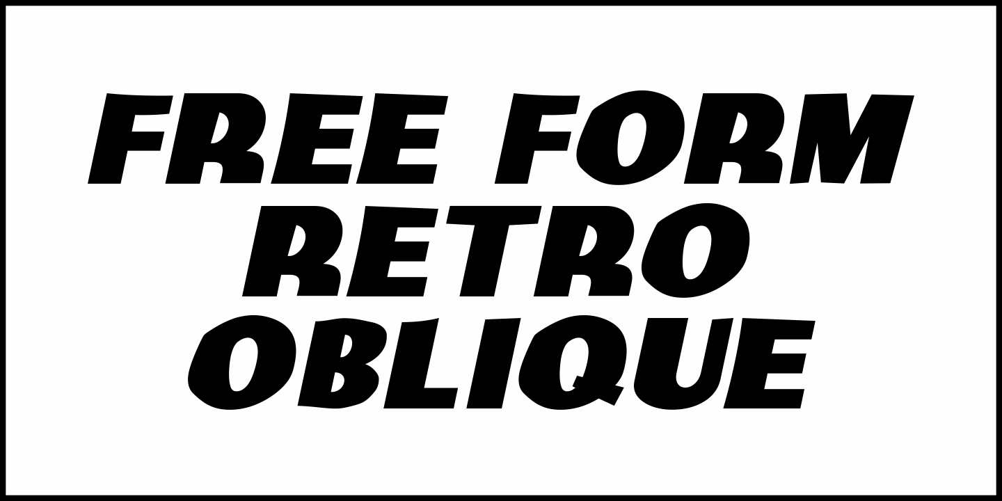 Free Form Retro Font Poster #1