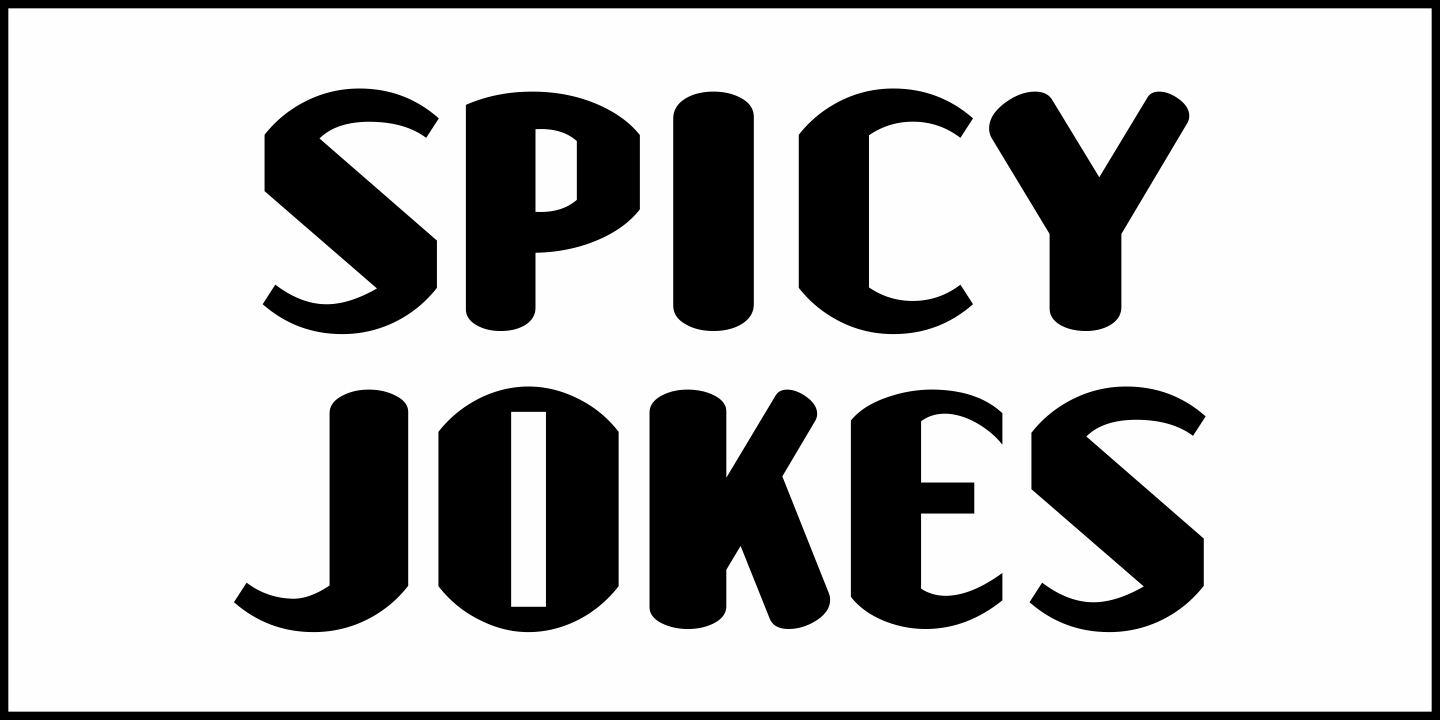 Spicy Jokes JNL Font Poster #2