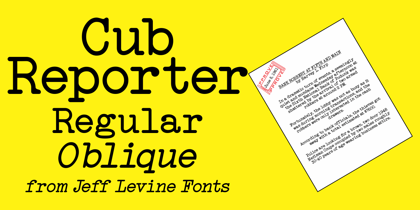 Cub Reporter Font Family Poster