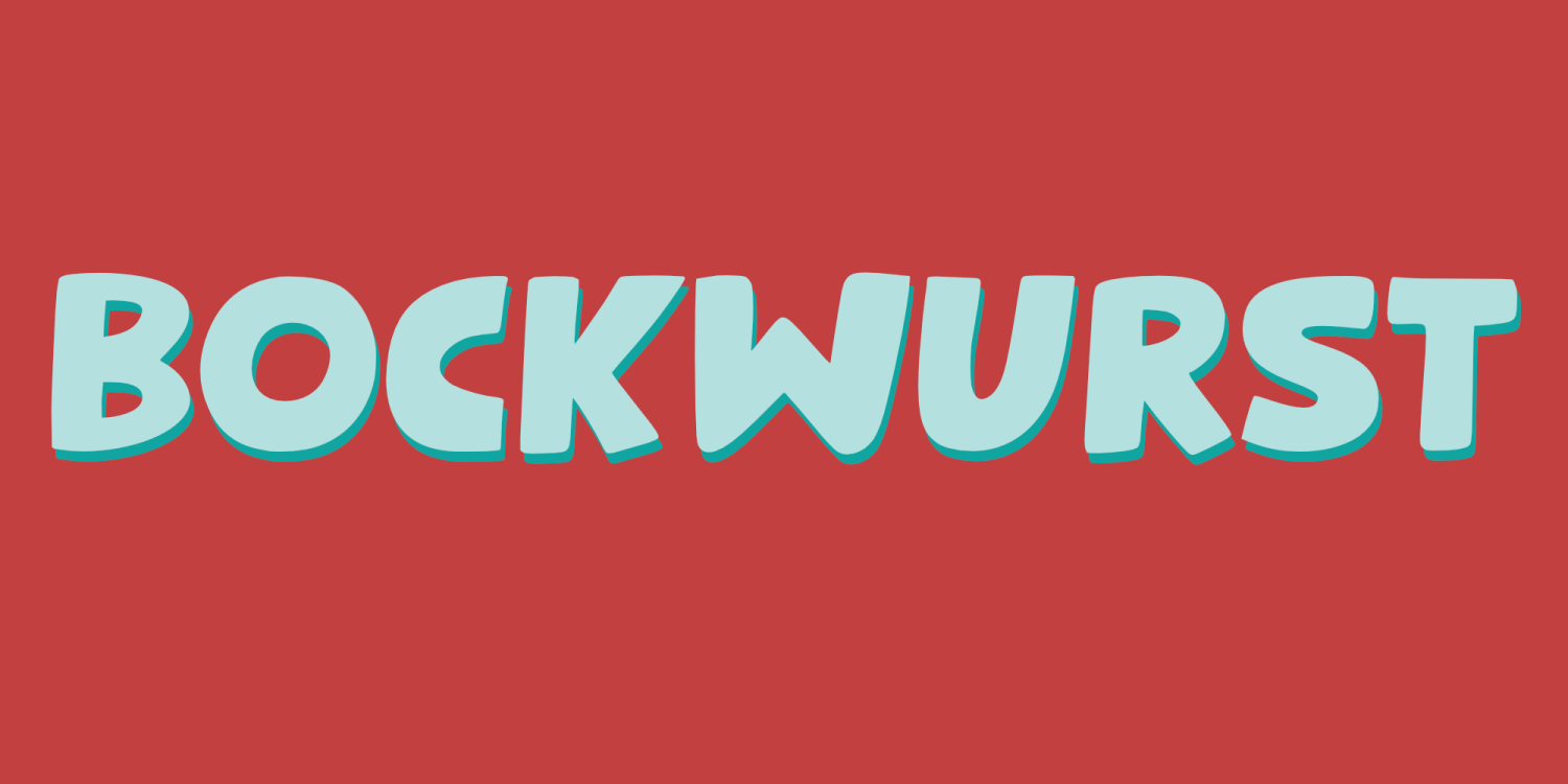 Bockwurst Font Poster #1