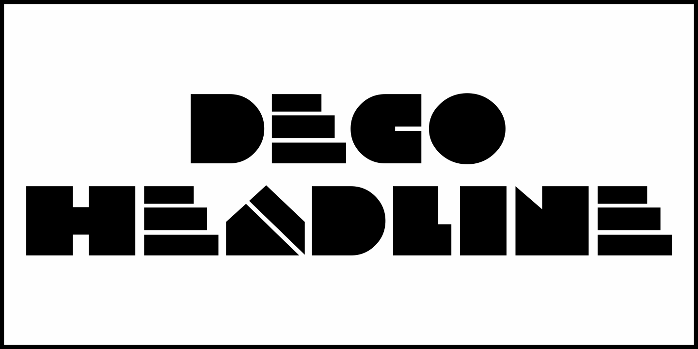 Deco Headline Font Poster #1